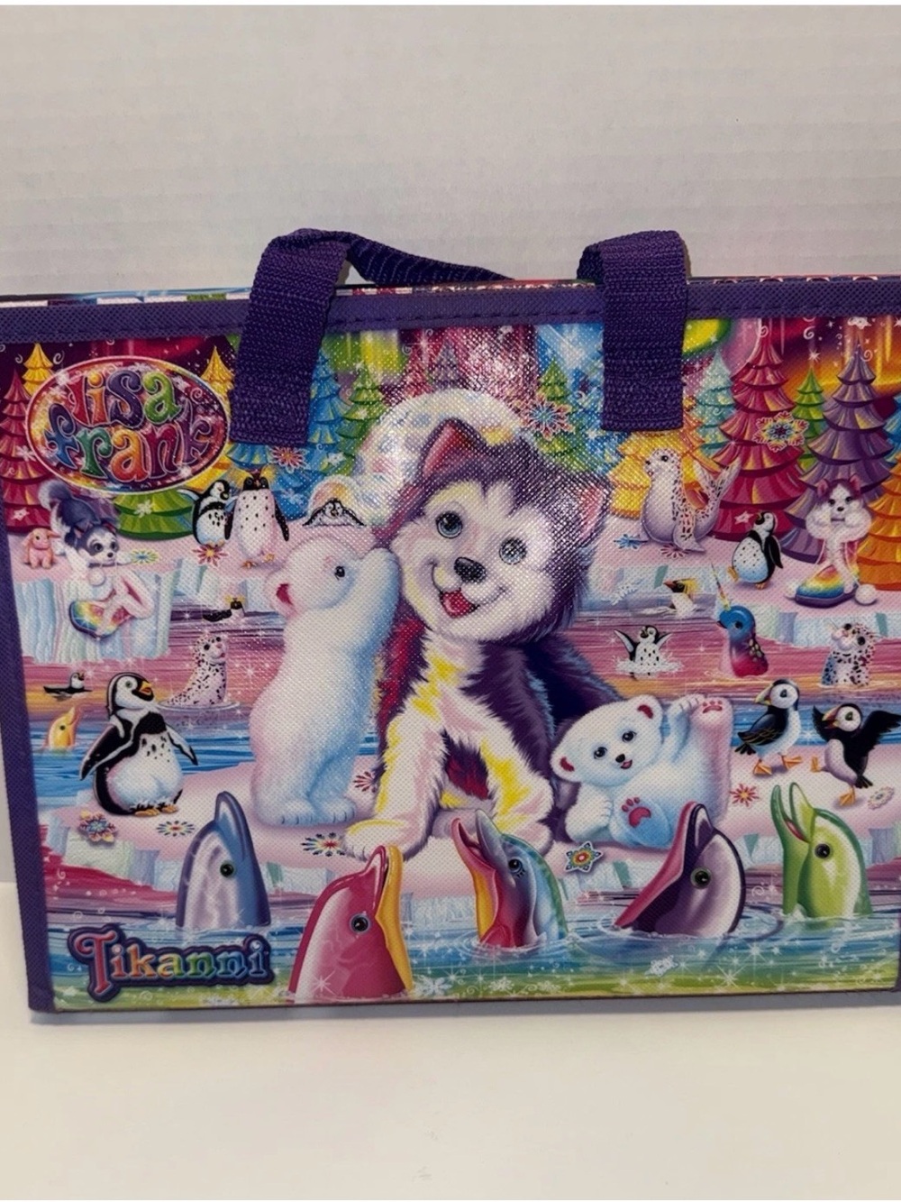 Lisa Frank Tikanni Husky Trifold Binder Organizer w/ Handles, Polka Dot